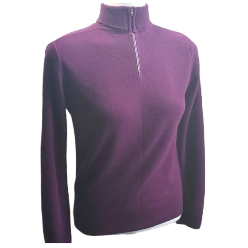 Purple quarter zip sweater size small